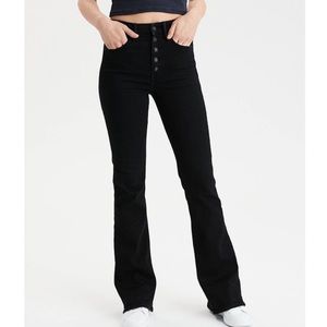 American Eagle Outfitters Black Flare Jeans